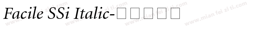 Facile SSi Italic字体转换